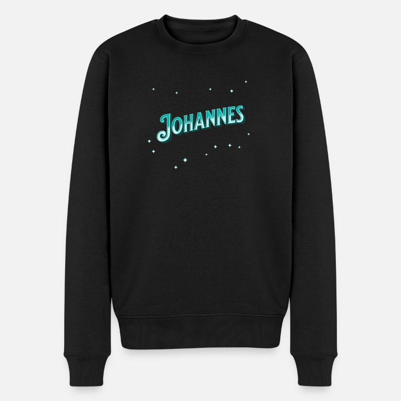 Johannes Namen personalisiert - Männer Premium Bio Pullover - Schwarz