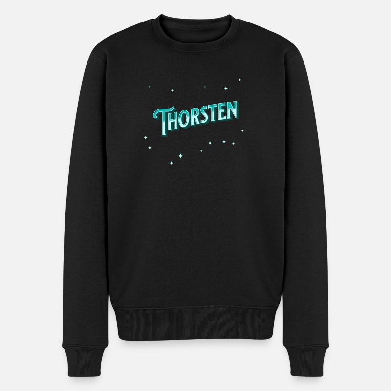 Thorsten's name personalized - Men's Premium Organic Jumper - black