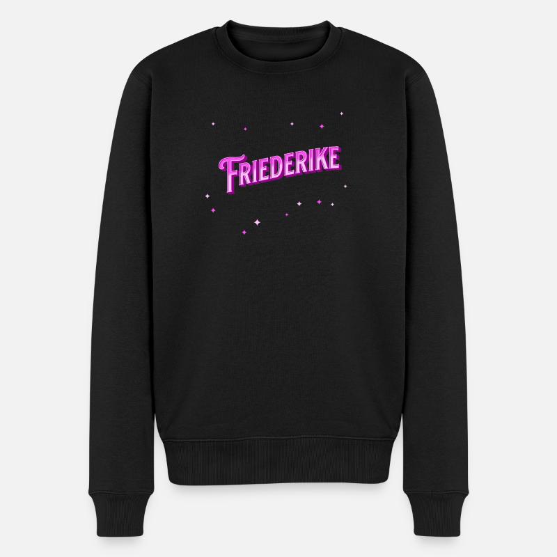 Friederike Namen personalisiert - Männer Premium Bio Pullover - Schwarz