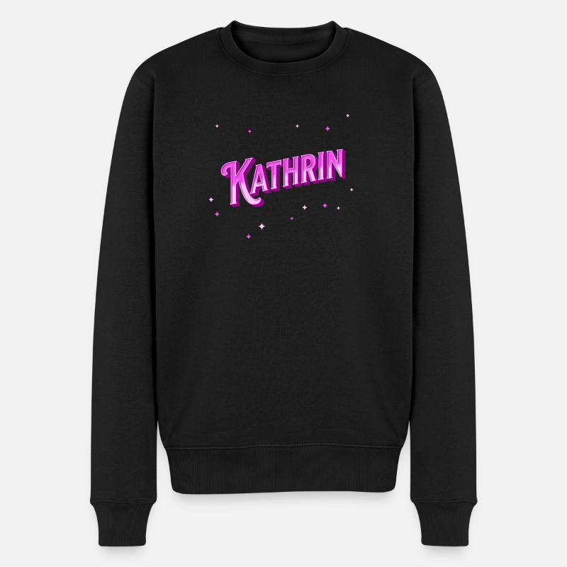 Le nom de Kathrin personnalisé - Pull Premium bio Homme - noir