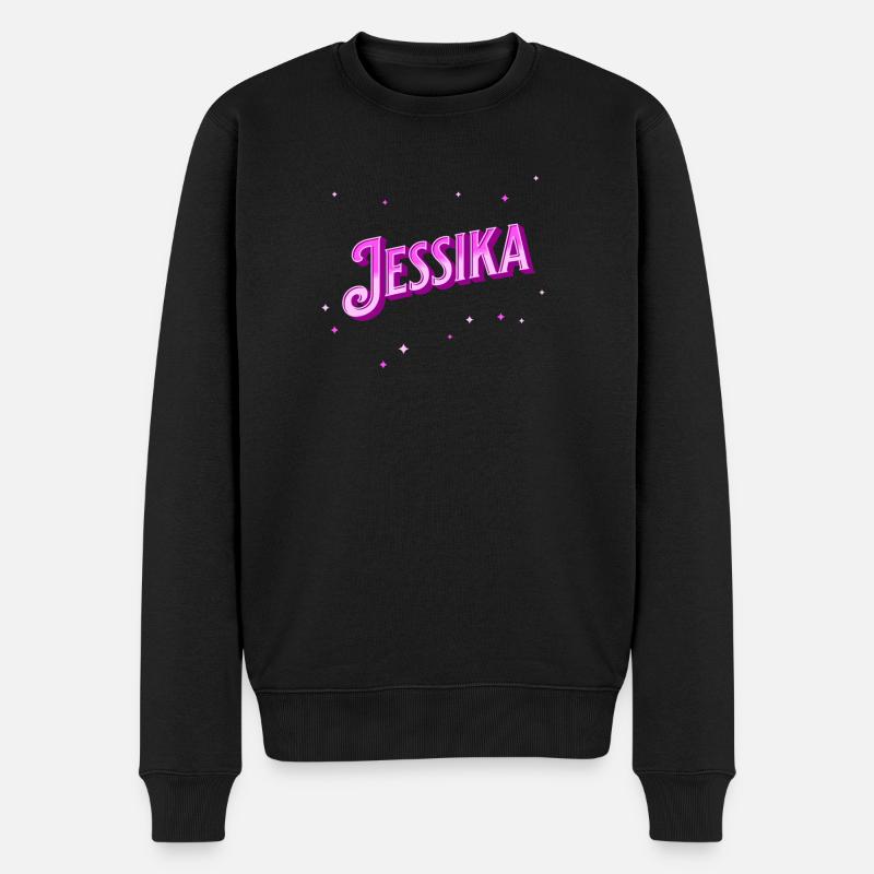 Le prénom de Jessika personnalisé - Pull Premium bio Homme - noir