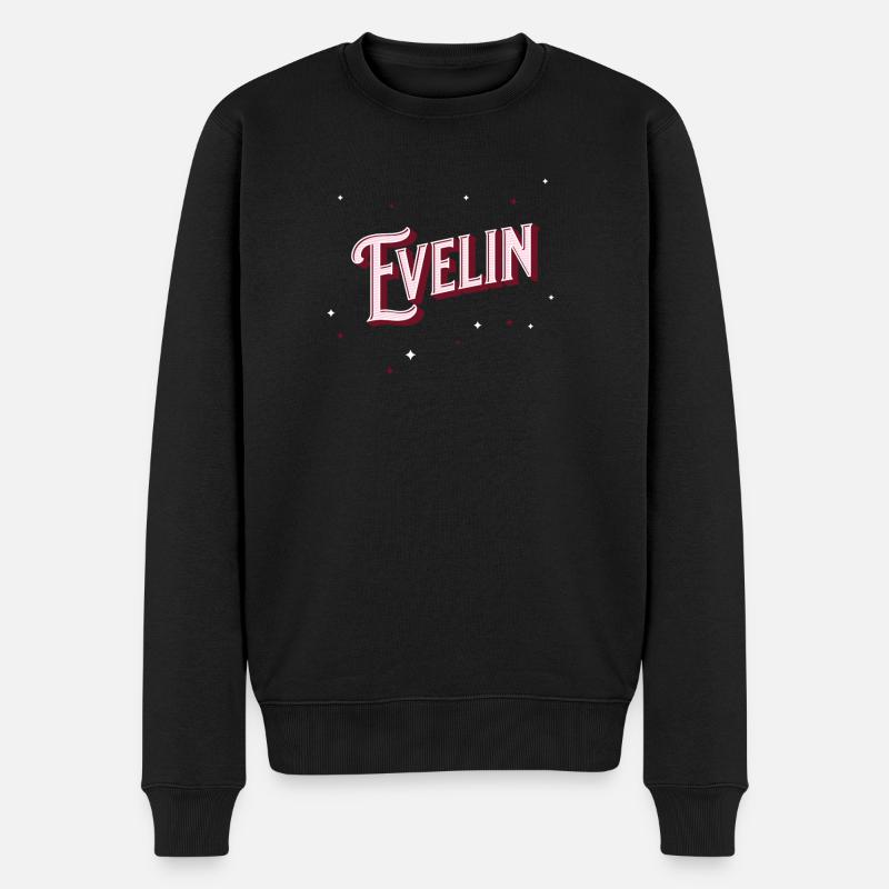 Evelin name personalized - Men's Premium Organic Jumper - black