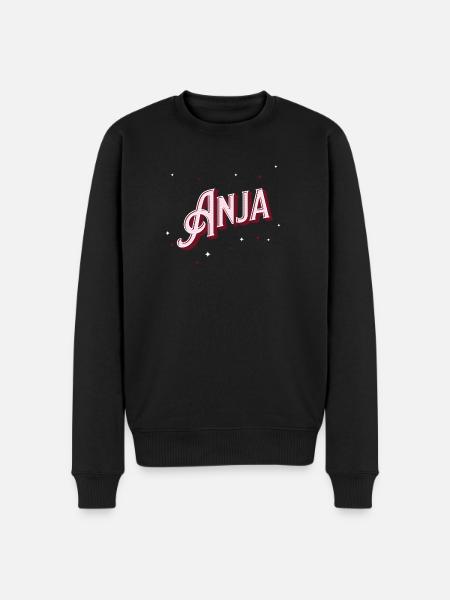 Anja name personalized - Men's Premium Organic Jumper - black