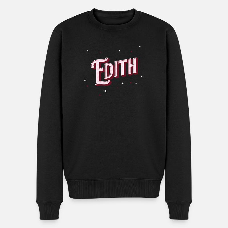 Edith nom personnalisé - Pull Premium bio Homme - noir