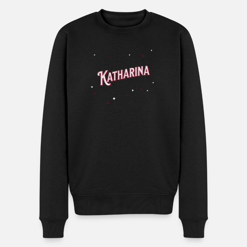 Katharina Namen personalisiert - Männer Premium Bio Pullover - Schwarz