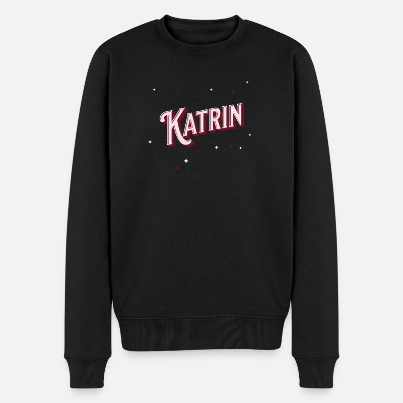 Le nom de Katrin personnalisé - Pull Premium bio Homme - noir