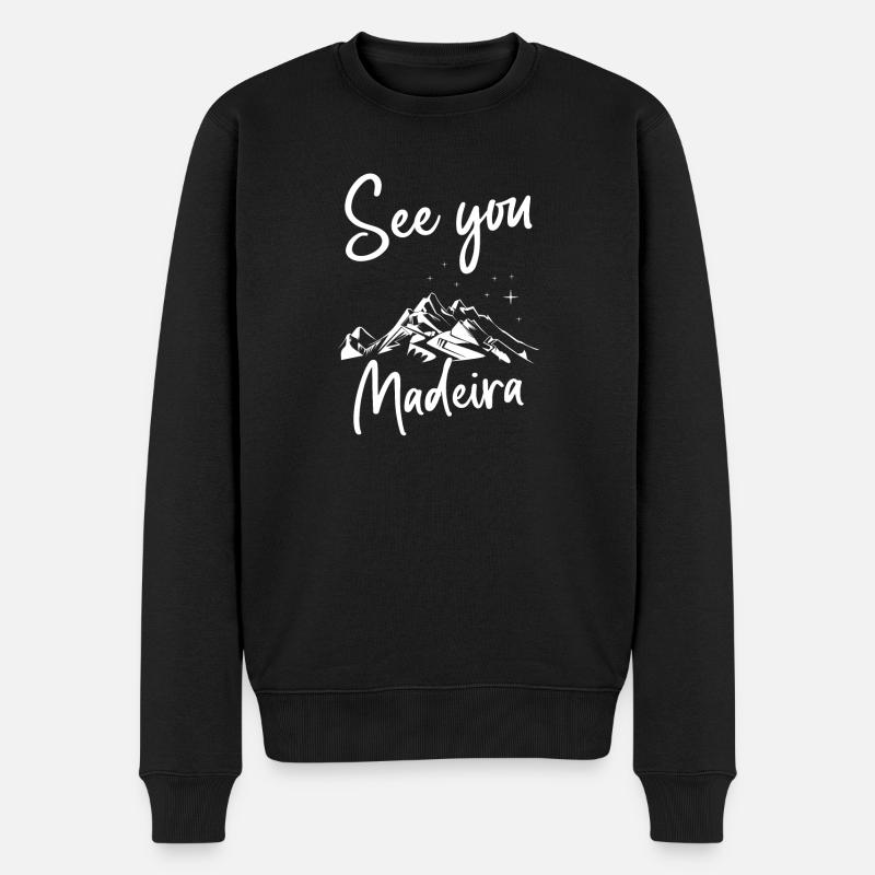 Madeira Berg Wandern im Madeira - Männer Premium Bio Pullover - Schwarz