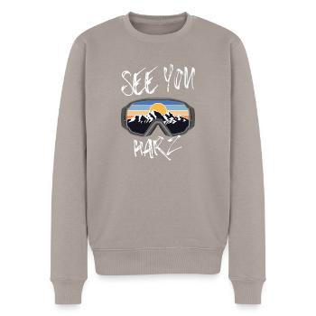 Harz Ski Monts Métallifères Snowboard - Pull Premium bio Homme - taupe - Devant - Nico (187cm)