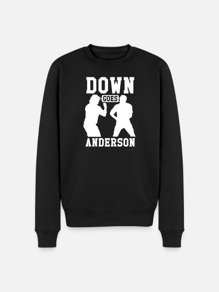 Down Goes Anderson Viral Baseball - Men's Premium Organic Jumper - black