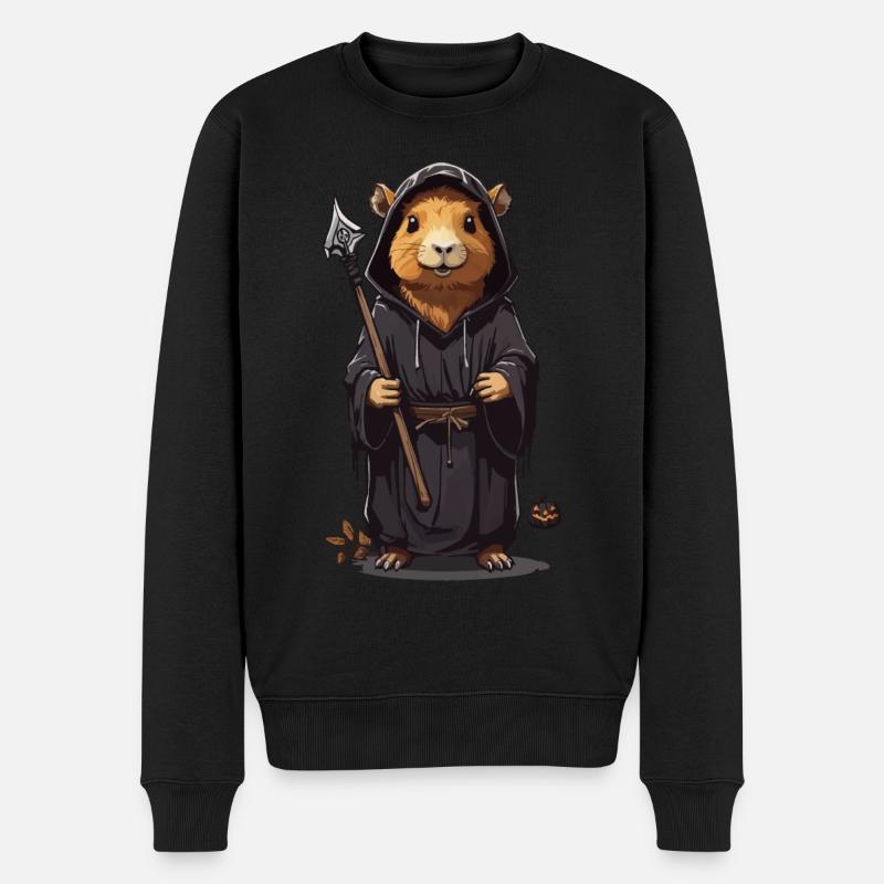 Halloween Capybara Druide Magicien Capybara - Pull Premium bio Homme - noir