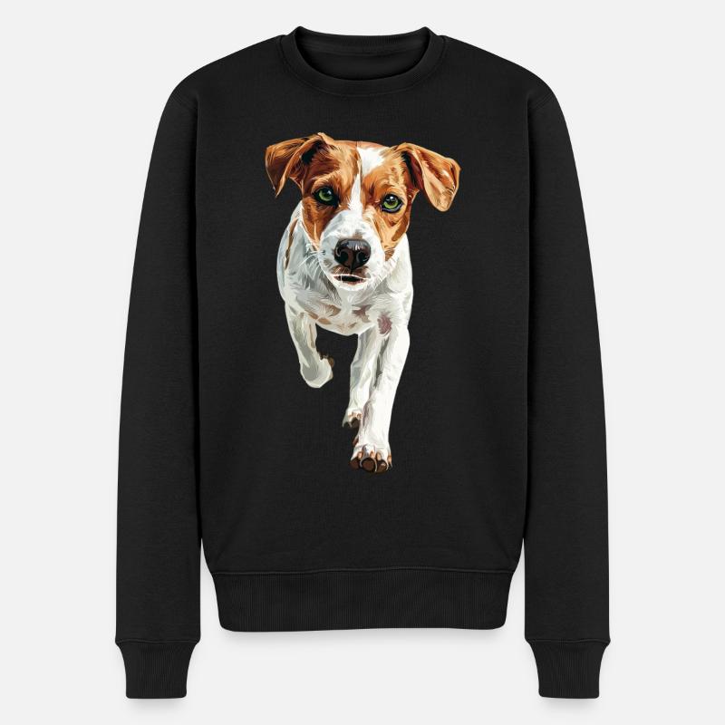 Jack Russell Terrier - Männer Premium Bio Pullover - Schwarz
