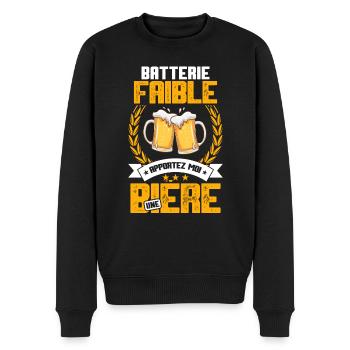 Cadeau Drôle Beauf Bière Humour Alcool Binouze - Pull Premium bio Homme - noir - Devant - Nico (187cm)