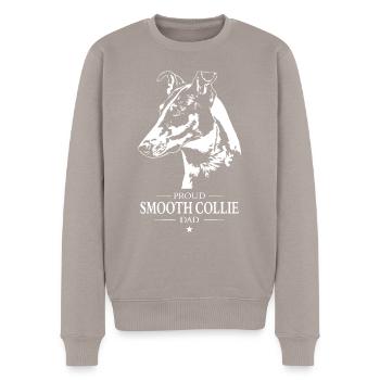 Smooth Collie Kurzhaar Dad Hunde Hund Wilsigns - Männer Premium Bio Pullover - Taupe - Vorne - Nico (187cm)