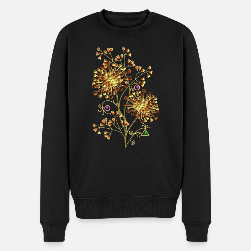 Fleurs - Pull Premium bio Homme - noir