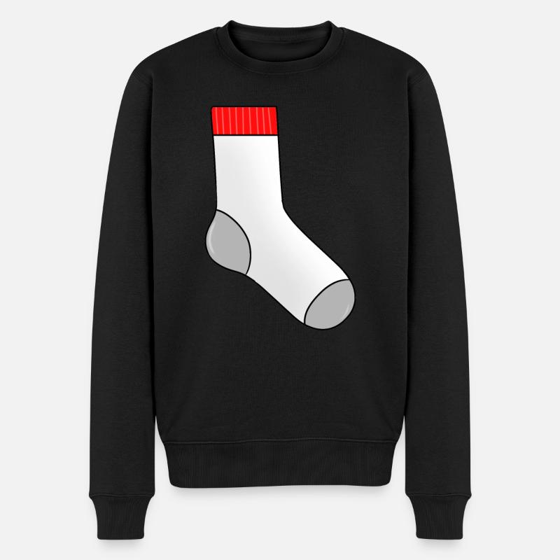 Socke - Männer Premium Bio Pullover - Schwarz
