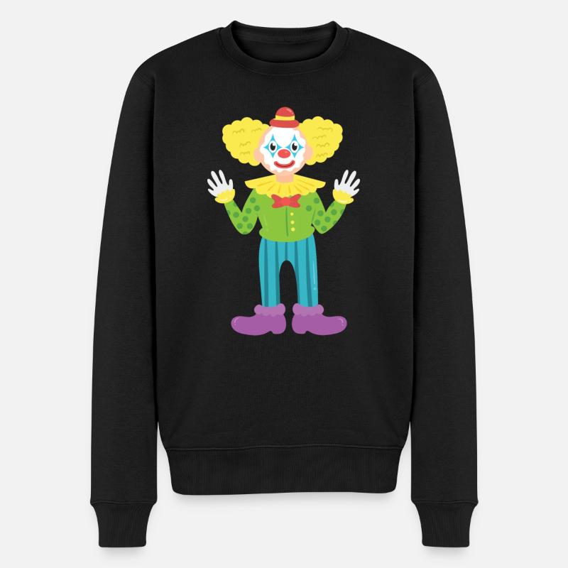 Clown - Männer Premium Bio Pullover - Schwarz