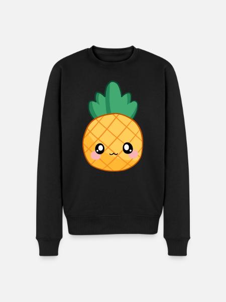 Sweet Kawaii Pineapple - Men's Premium Organic Jumper - black
