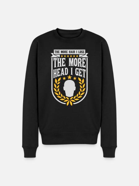 I get more head - Men's Premium Organic Jumper - black