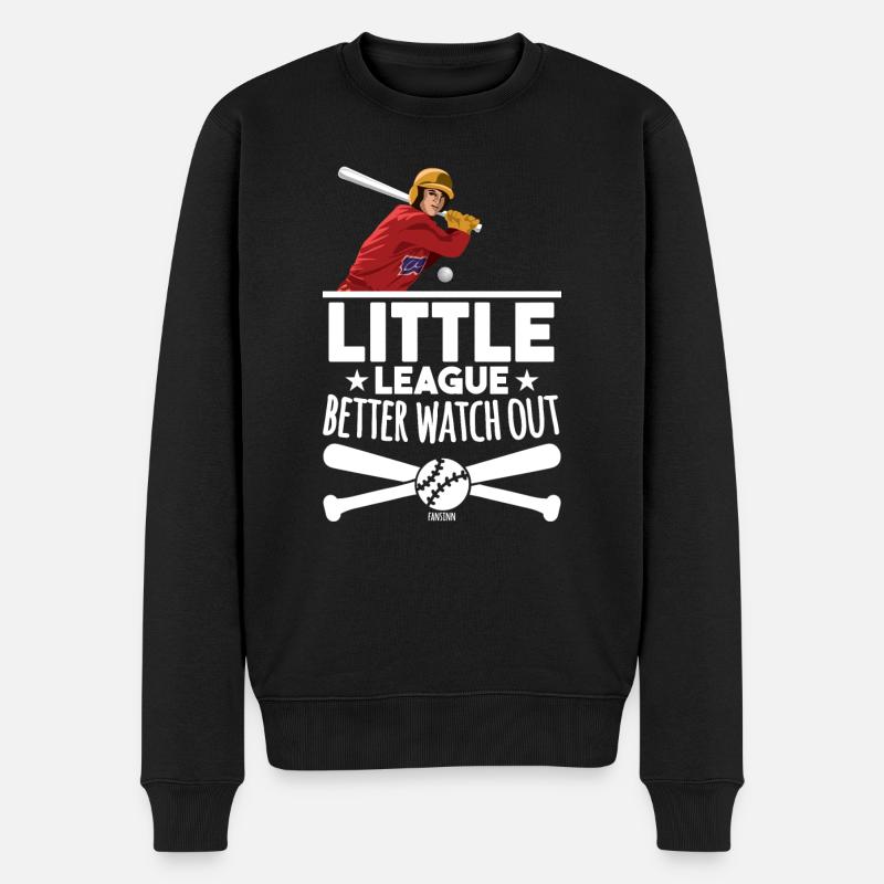 Baseball - Männer Premium Bio Pullover - Schwarz