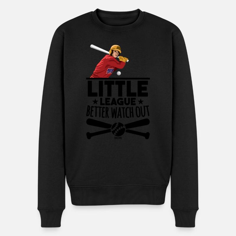 Baseball Baseballschläger Baseballspieler - Männer Premium Bio Pullover - Schwarz