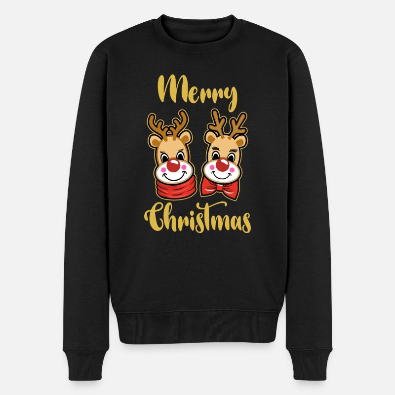 Merry Christmas - Männer Premium Bio Pullover - Schwarz