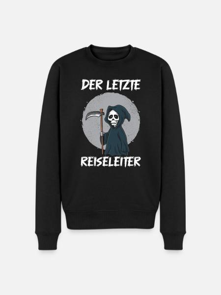 Der letzte Reiseleiter Sensenmann - Männer Premium Bio Pullover - Schwarz