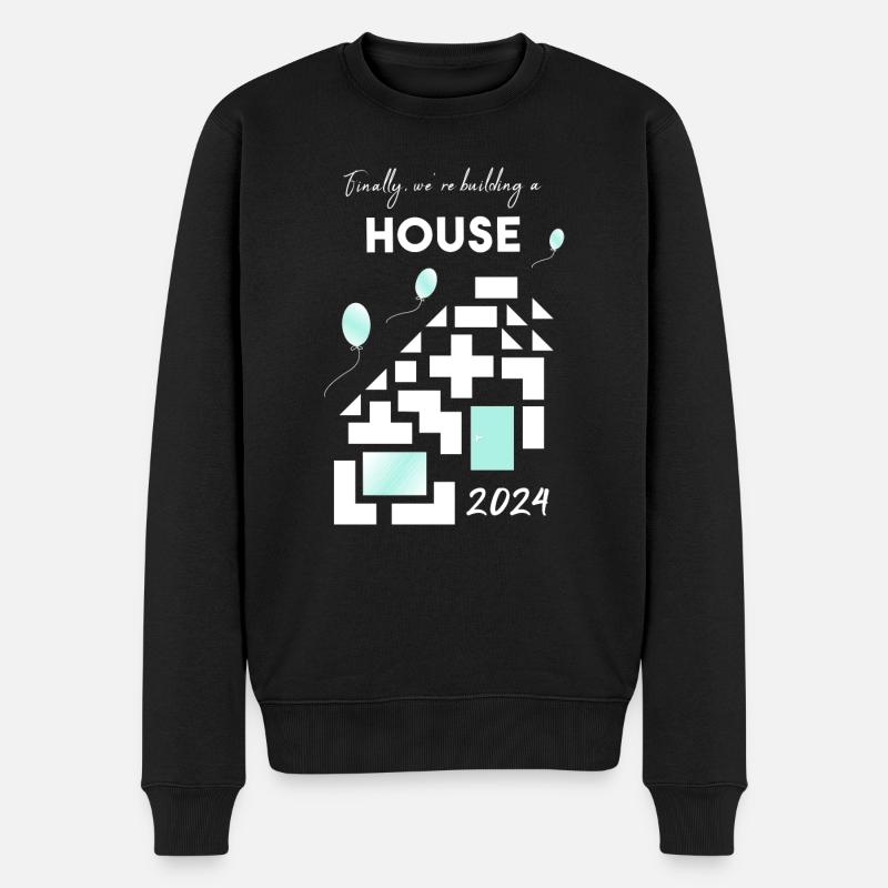Construire une maison maison - Pull Premium bio Homme - noir