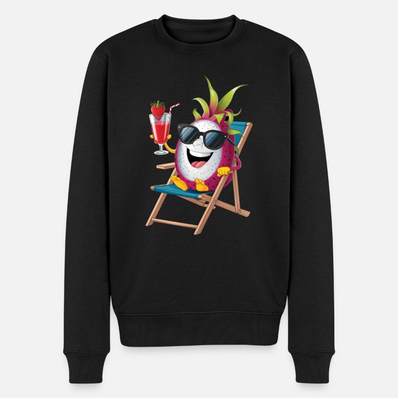 Dragon Fruit - Männer Premium Bio Pullover - Schwarz