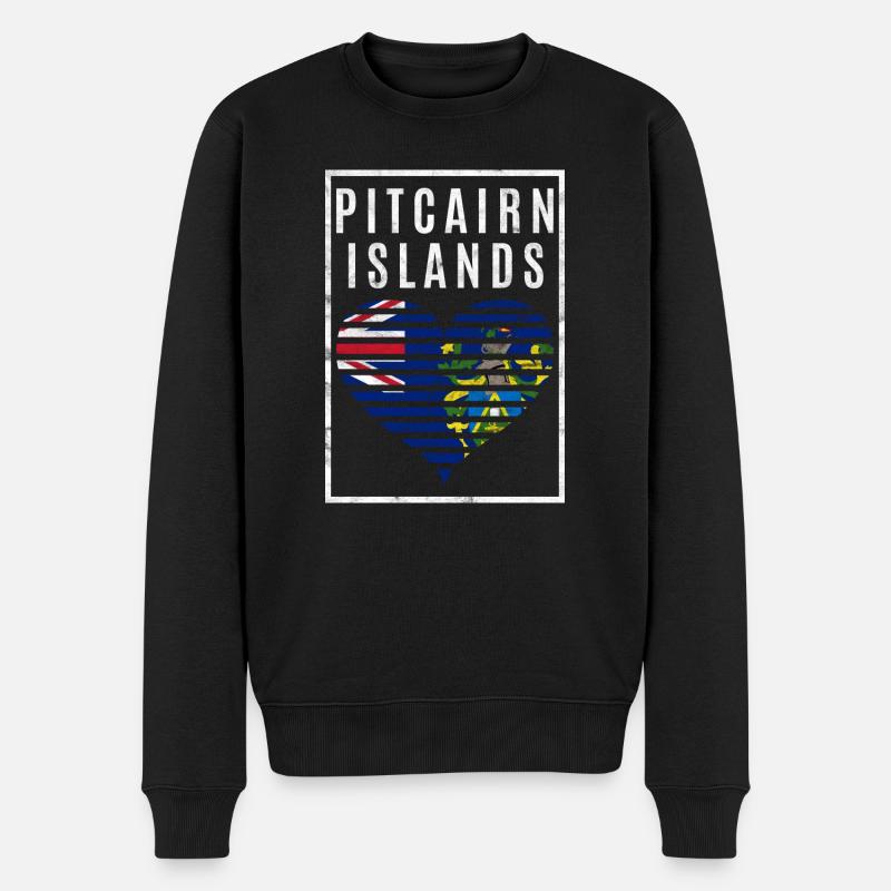 Îles Pitcairn - Pull Premium bio Homme - noir