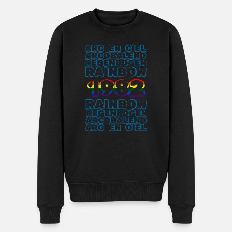 Jahr 1982 - Männer Premium Bio Pullover - Schwarz