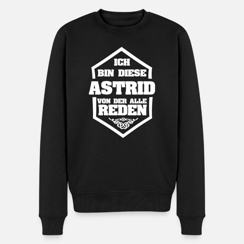 Astrid as a first name - Men's Premium Organic Jumper - black