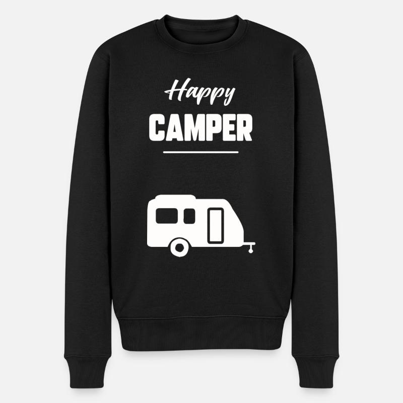 Happy camper - Pull Premium bio Homme - noir