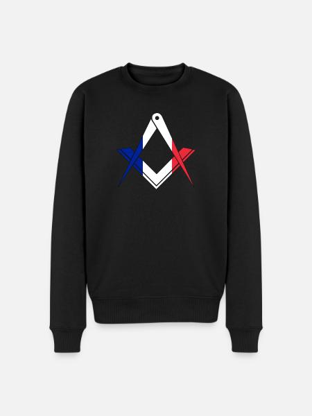 Freemason Square & Compass France - Men's Premium Organic Jumper - black