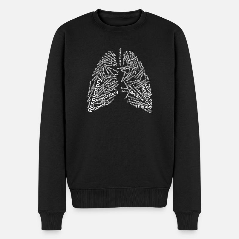 Respiratory Therapist Lungs And Therapy Patient - Männer Premium Bio Pullover - Schwarz