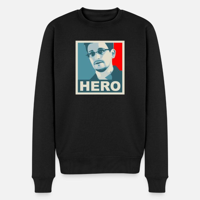 snowden - Männer Premium Bio Pullover - Schwarz
