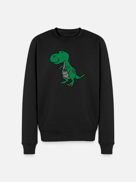 dinosaurs 02 - Men's Premium Organic Jumper - black