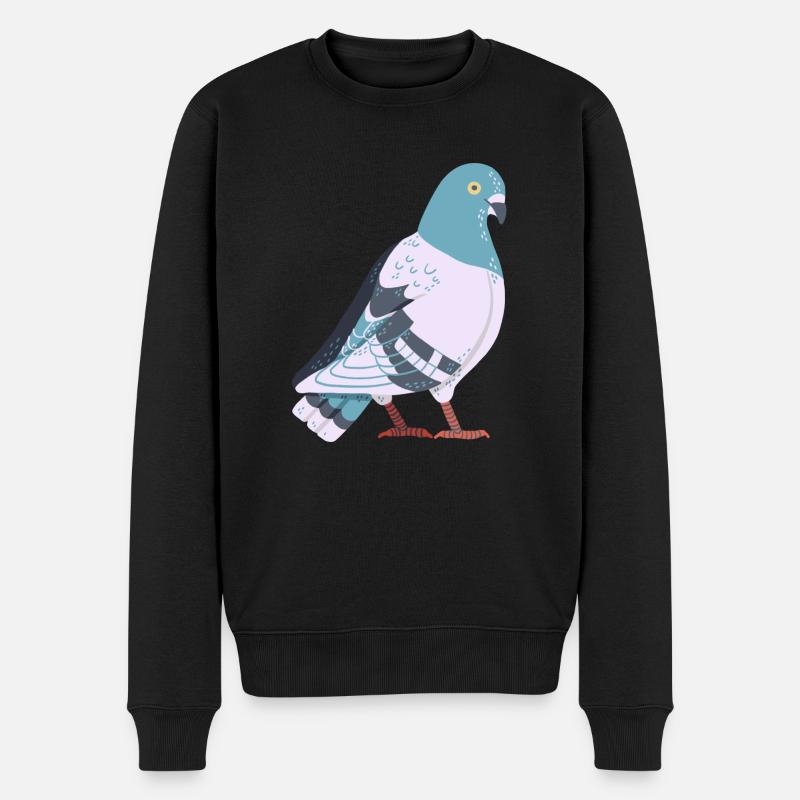 Taube - Männer Premium Bio Pullover - Schwarz