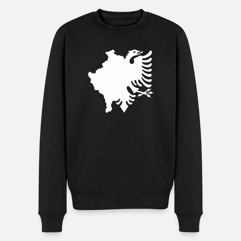 Kosovo - Albaner weiß - Männer Premium Bio Pullover - Schwarz