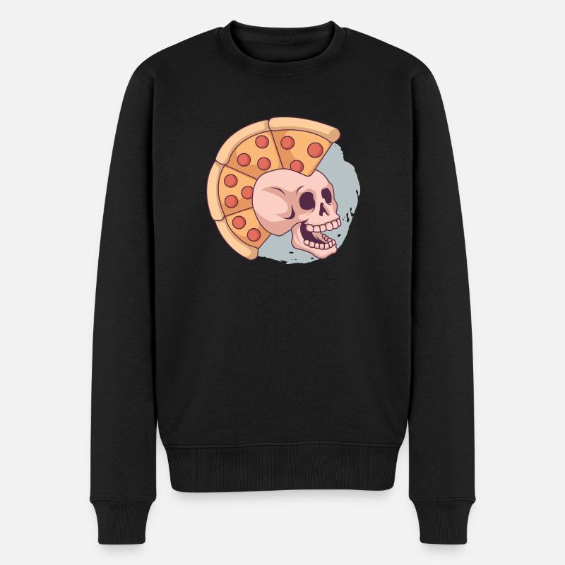 Pizza Mohawk punk - Pull Premium bio Homme - noir
