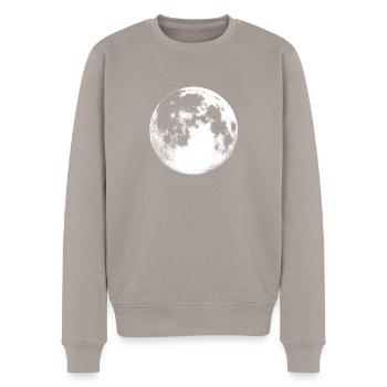 clair de lune - Pull Premium bio Homme - taupe - Devant - Nico (187cm)
