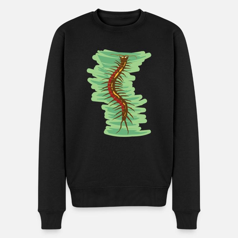 giftiger Skolopender Hundertfüsser Krabbeltier - Männer Premium Bio Pullover - Schwarz