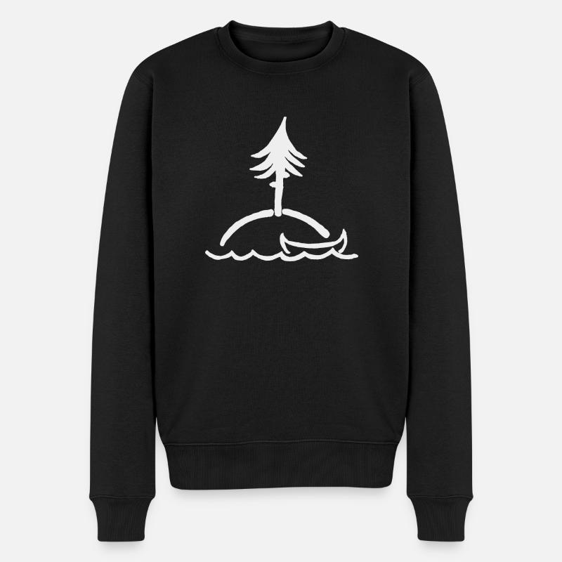 Kanu Insel See - Männer Premium Bio Pullover - Schwarz