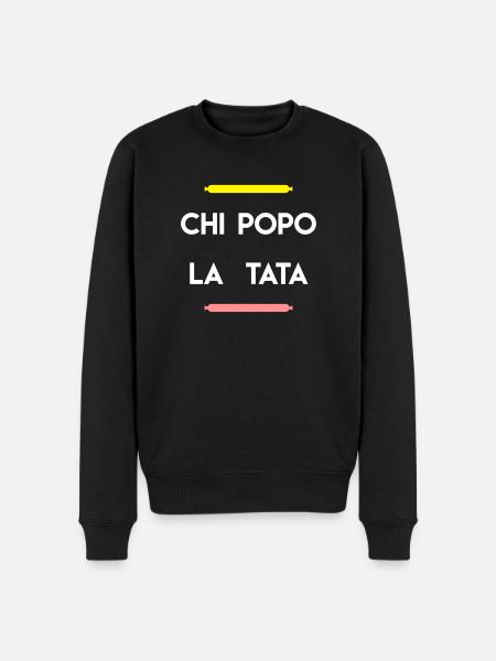Chipolata tata - Pull Premium bio Homme - noir