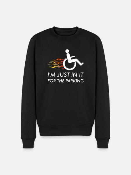 Disabled Wheelchair Disability Handicap Gift - Men's Premium Organic Jumper - black