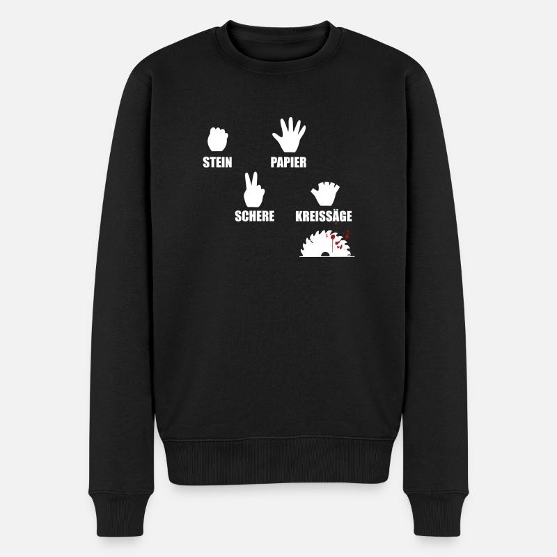 Kreissäge Zimmerer Handwerker Heimwerker Spruch - Männer Premium Bio Pullover - Schwarz