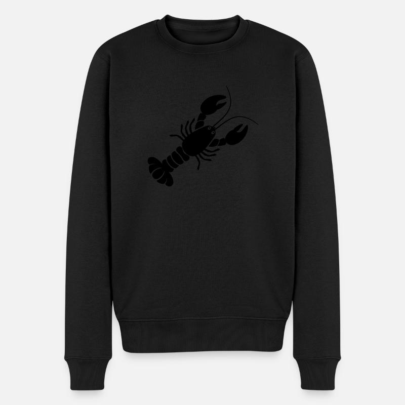 black lobster - Männer Premium Bio Pullover - Schwarz