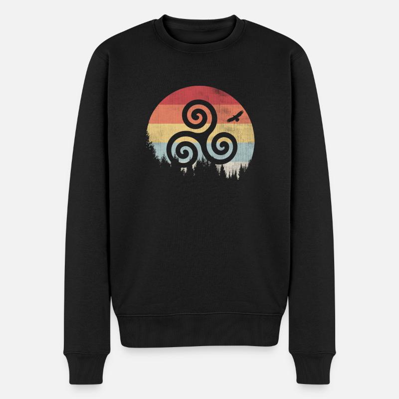 Triskele - Männer Premium Bio Pullover - Schwarz