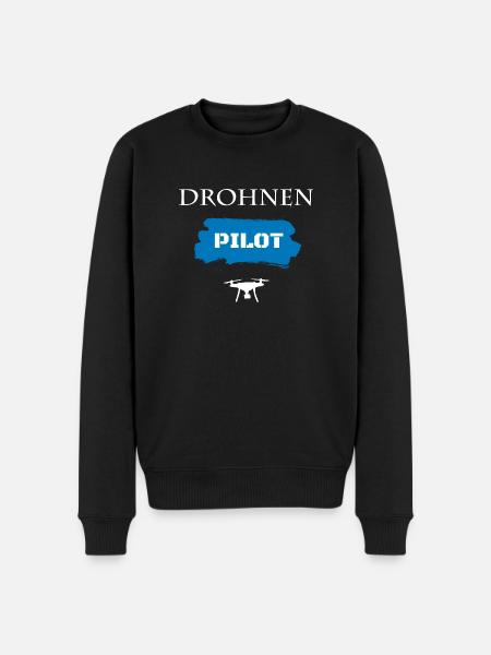 Drohnenpilot - Männer Premium Bio Pullover - Schwarz
