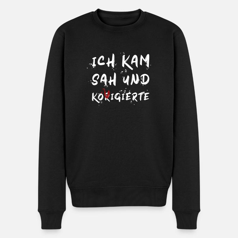 Lateinlehrer Student Schüler Geschenk - Männer Premium Bio Pullover - Schwarz