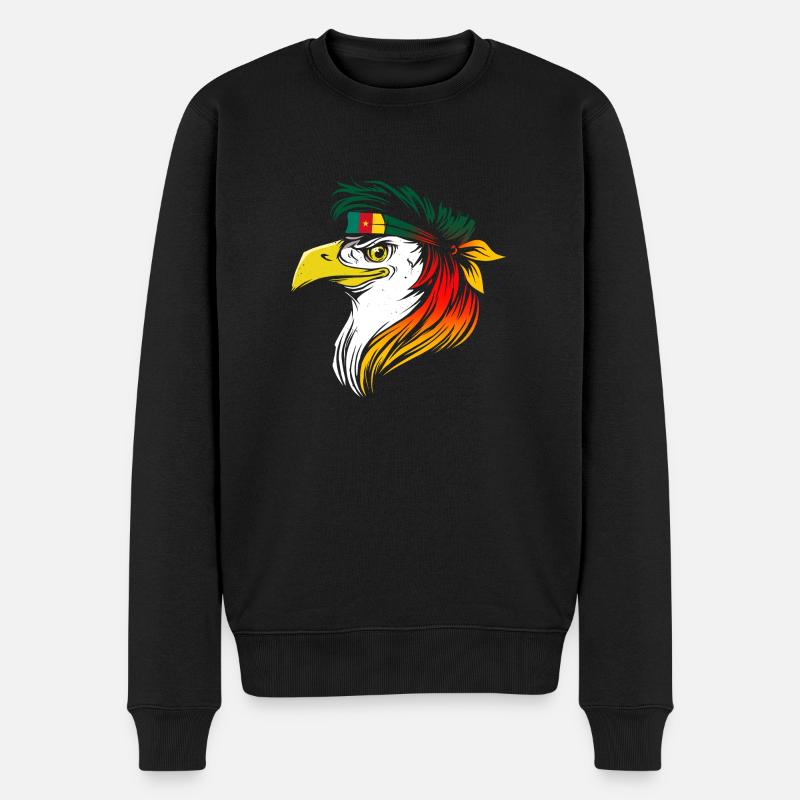 Kamerun - Männer Premium Bio Pullover - Schwarz
